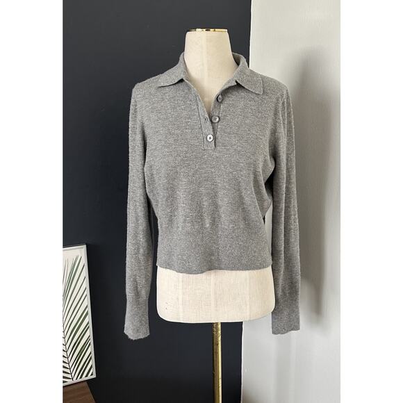 J.Crew Featherweight Cashmere-blend Polo Shirt Long Sleeve Sweater - Picture 2 of 9